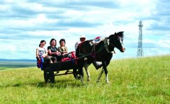  村民郝立庭谈起旅游业给村金坛青年旅行社里带来的巨大变化时难掩兴奋之情